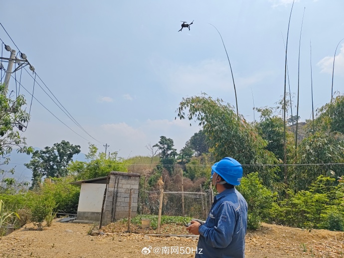 无人机巡线护山林 永平杉阳织密电网防山火安全网